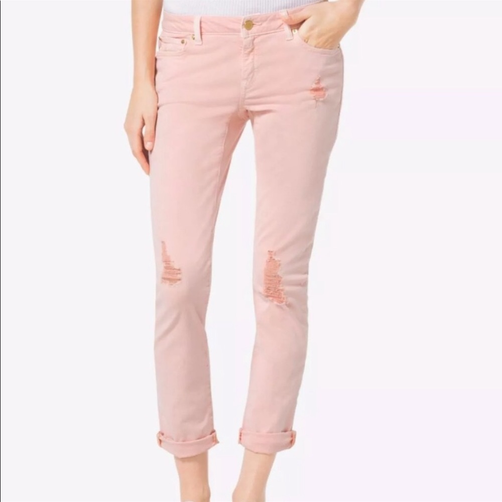 Michael Kors Distressed Jeans • Izzy Cropped Skinny • 0